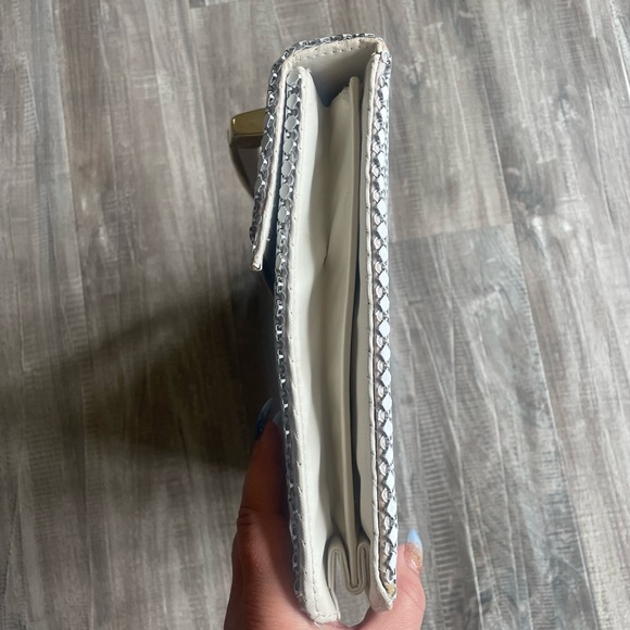 Vintage Metal Mesh Satchel Handbag White - Picture 2 of 10